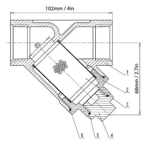 Para Filtro Tipo Y Rosca Dn32 11/4 Pulgadas Acero