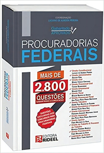 Gabaritado E Aprovado - Procuradorias Federais, De Vários. Editora Rideel, Capa Mole Em Português, 2015