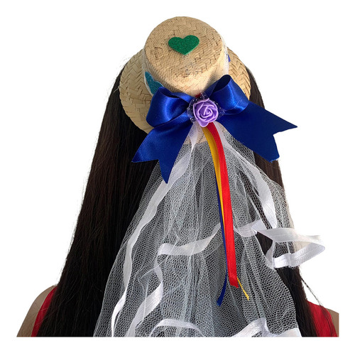 Chapéu De Palha Menina Festa Junina Noivinha Feminino