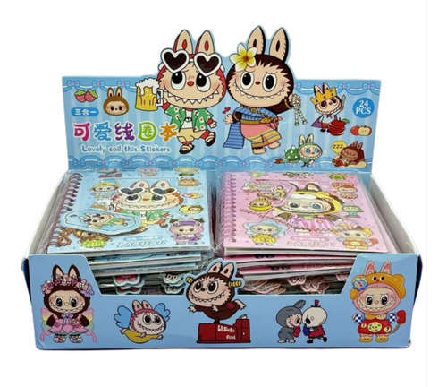 Libreta Labubu Con Stickers Libreta Sensorial Labubu