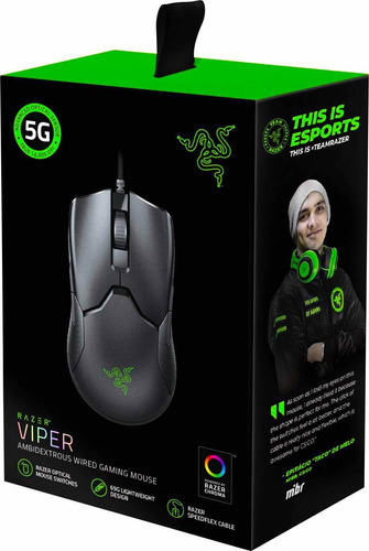 Mouse Raton Gamer Razer Viper 8 Botones 8500dpi Ambidiestro