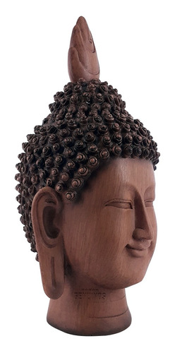 Estatueta Buda Hindu Em Resina Escultura Decoração 23 Cm Cor Marrom