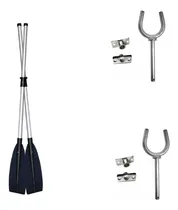 Comprar Par De Remos De Aluminio 1,5m Bote Gomón Canoa Tolete 