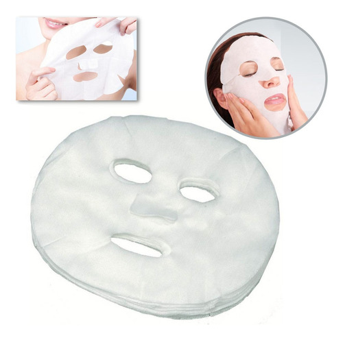 Mascara Facial Descartável Hidratação Limpeza Pele 50 Unid Tipo de pele Normal