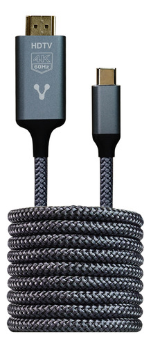 Vorago Cab-310 Cable Usb Tipo C A Hdmi 4k Uhd Plug And Play Durable Consola De Videojuegos, Tv Box, Laptop