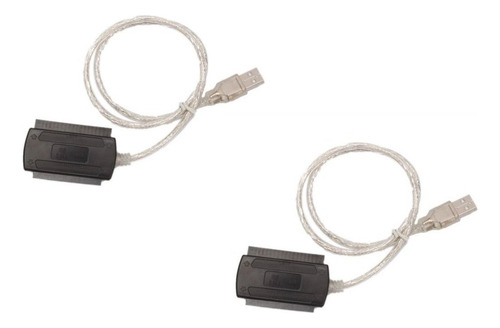 Pack X2 Cable Adaptador Usb Ide Sata 2.0 Disco Duro Externo 
