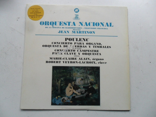Jean Martinon Poulenc Concierto Vinilo Lp Musica Clasica