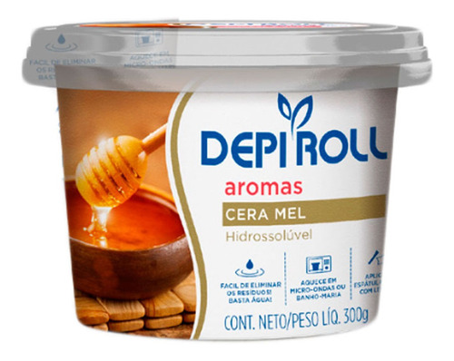 Depilador Depiroll Cera Hidrossolúvel Aromas Mel 300g