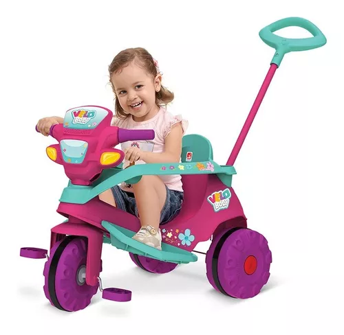 Motoca Triciclo Velobaby Passeio Com Pedal Para Menino