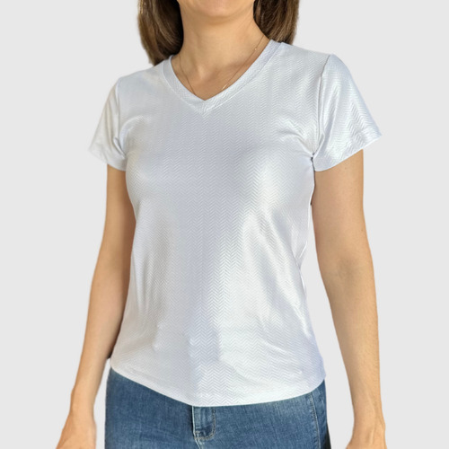 Blusa Básica Lisa Cirrê Feminina Gola V Blusinha