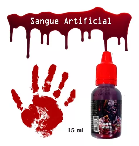 Sangue Falso Para Maquiagem de Vampiro e Machucados com Dentadura, Ferida