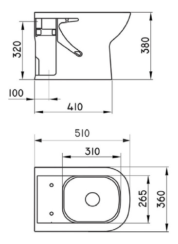 Imagen 3 de 6 de Combo Ferrum Bari Bidet + Inodoro Corto Blanco Baño Completo