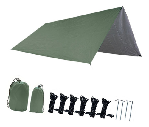 Lona De Acampada, Refugio Ligero, Portátil, Verde