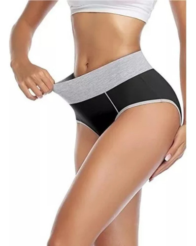 Calzoncillo Mujer Cintura Alta Braga Cómoda Algodón 5 Piezas