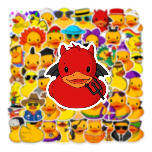 50 Pegatinas Del Ins Con Forma De Pequeño Pato Amarillo Con