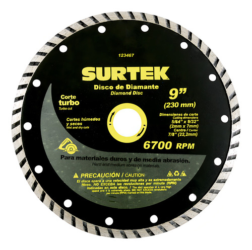 Disco De Diamante Turbo 9 Surtek
