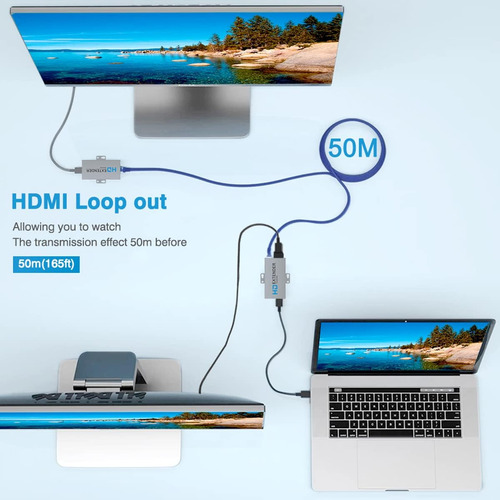 Extensor Hdmi Sobre Red Kit Ethernet Ip Cable Cat5e Cat6 108