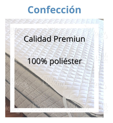 Protector Cubrecolchon Matelaseado Ajustable 2 Plaza 190x140