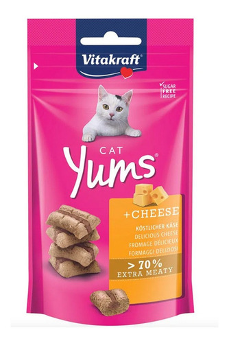 Snack Para Gatos Yums Cat Vitakraft Queso 40gr