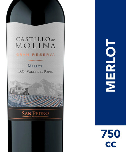 Vino Castillo De Molina Gran Reserva Merlot 750cc