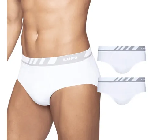 Kit 2 Cuecas Lupo Original Microfibra Sem Costura Masculina