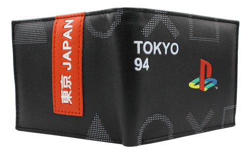 Cartera Billetera Inspirada En Play Station Tokyo 94 Relieve Negro