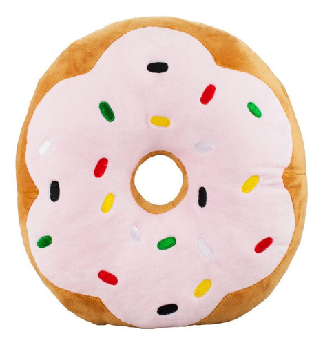 Almofada Rosquinha Sabor Morango 33cm - Pelúcia