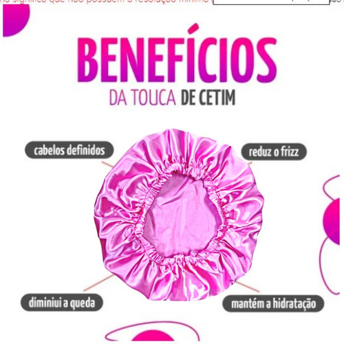 Kit 2 Toucas Cetim Anti Frizz Hidrata Cabelo Ponta Dupla