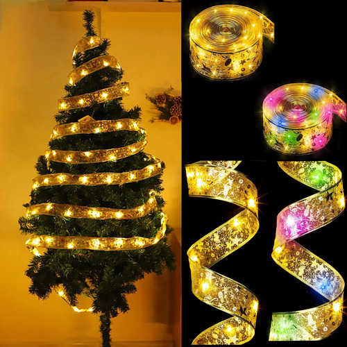 Upablunso Luz Cinta Para Arbol Navidad 2 Pieza X 13 40 Led