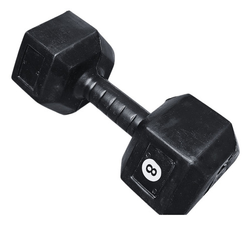 Mancuerna Pesa 8 Kg Gym Pvc Relleno Negro Premium | 1 Unidad