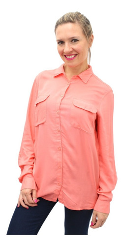 Camisa Mujer M&s Plain And Royale Pink Imperdible Importada!