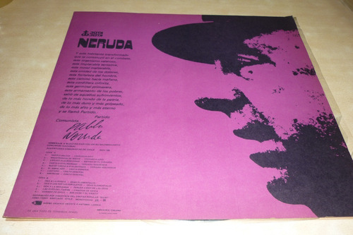 Pablo Neruda Partido Comunista Vinilo Chileno Excelente