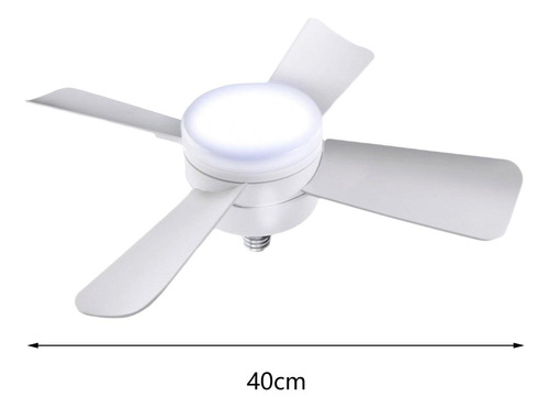 Luz De Ventilador De Soquete De 40 Cm Com Controle Remoto