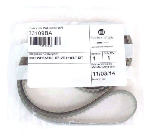 Nib Sealed Markem 33109ba C300 Web & Foil Drive Belt Kit 