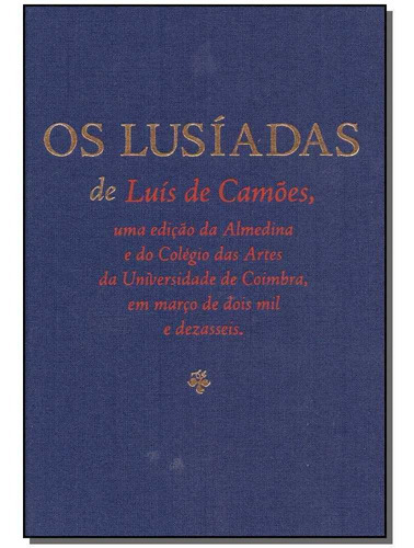 Lusíadas, Os, De Camões, Luís De. Editora Almedina Em Português