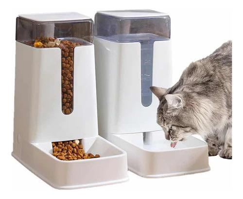 Pack Dispensador De Agua Y Comida Para Mascotas Gatos Perros