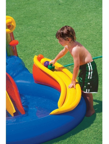 Play Center Pileta Niños Inflable Intex Rainbow 297x193x135
