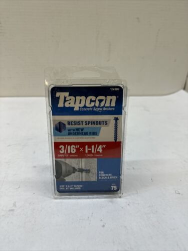 Tapcon 3/16 In.   D X 1-1/4 In.   L Steel Hex Head Concr Dda