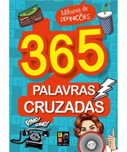 Livro 365 Palavras Cruzadas Pé Da Letra - Capa Azul