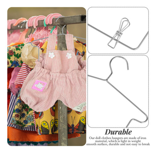 5 Juegos De Perchas Para Ropa Little Hangers Con Clips Para