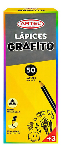 Lapices Grafito 50 Unidades Artel