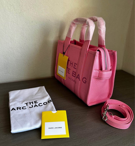 Bolsa Marc Jacobs The Small Tote Bag 100% Original Pielrosa Rosa Chicle Lisa Plata Rosa Chicle (Usado)