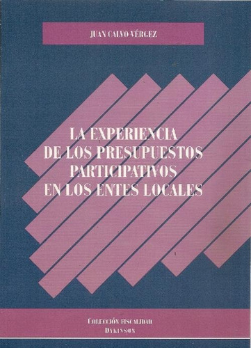 Libro La Experiencia De Los Presupuestos Participativos En L