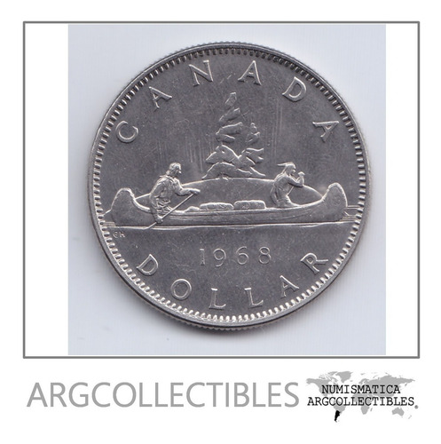Canada Moneda 1 Dolar Niquel 1968 Km-76.1 Au