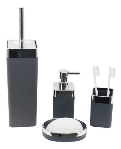 Imagem 1 de 4 de Kit Banheiro Com Acessórios Para Lavabo Líquido 4 Peça