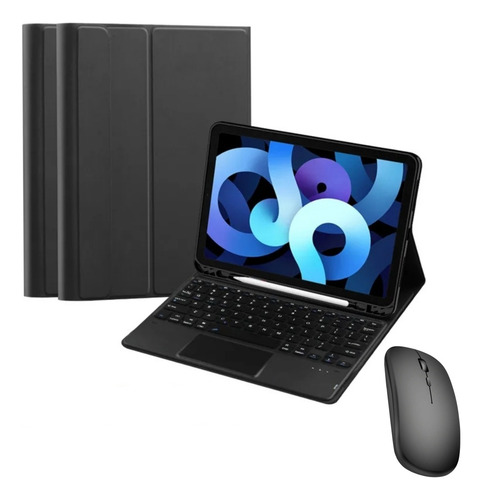 Capa Com Teclado Com Touchpad + Caneta+ Mouse P iPad Air 5