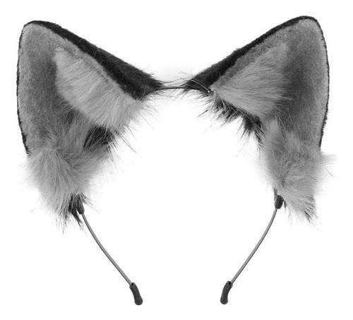 Diadema De Tela Con Forma De Cola De Zorro Y Orejas De Gato