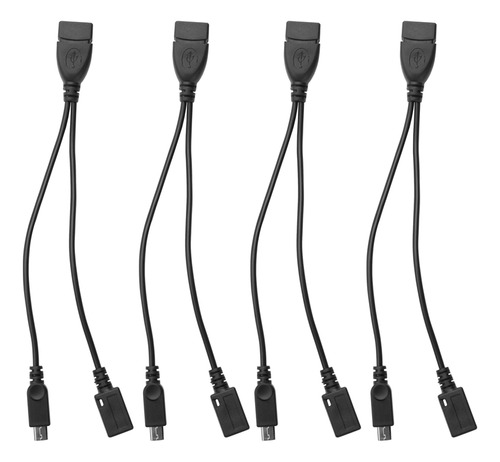 Paquete De 4 Adaptadores De Cable Otg, Alimentados 2 En 1, A