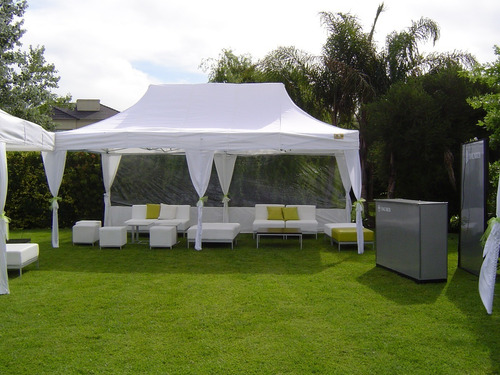 Carpa 3h Plegable 3x6m Est. Alum. +techo +3paredes +estacas