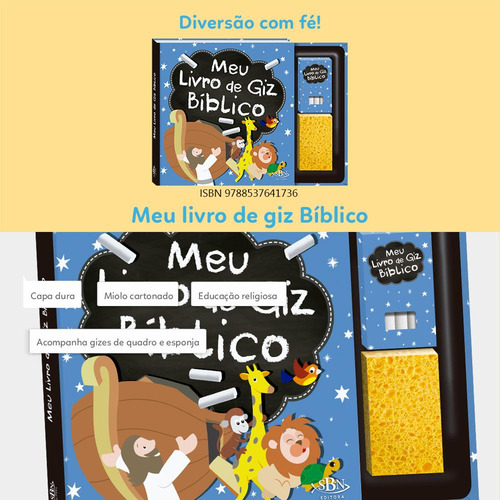 Meu livro de Giz Bíblico, de © Todolivro Ltda.. Editorial SBN, capa dura em português, 2019